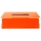 Thermoplastic Resin Rectangular Tissue Box Cover in Orange Finish